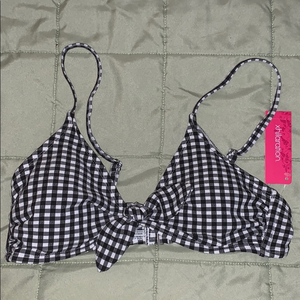 NWT gingham swim top